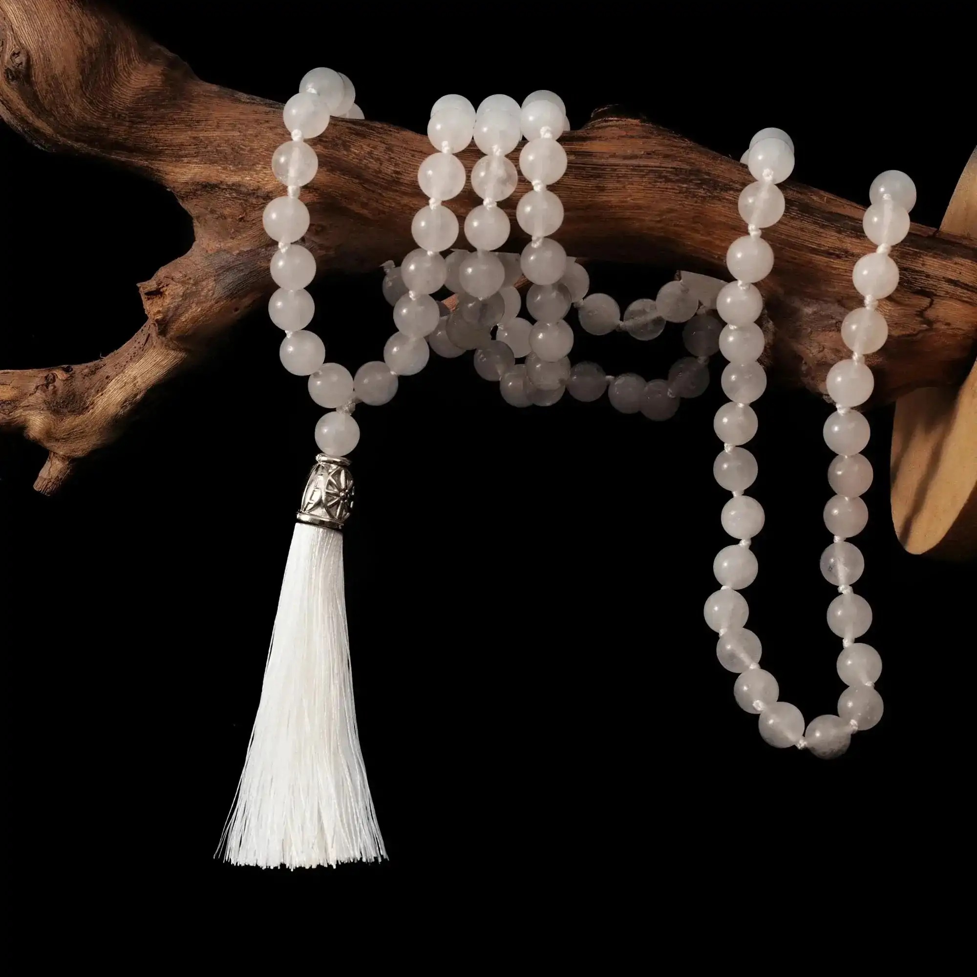 Collier mala jade blanc – Sagesse & protection bienveillante
