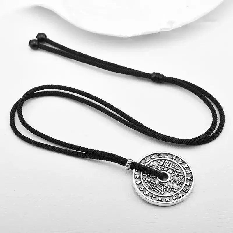 Pendentif Amulette Huit Tigrammes en Argent Massif S925