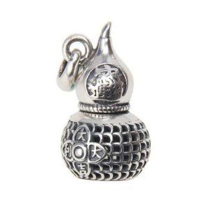Pendentif Wu Lou Feng Shui en Argent Massif S925 Gravée