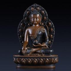 Statue Bouddha Śhākyamuni en Cuivre Pur