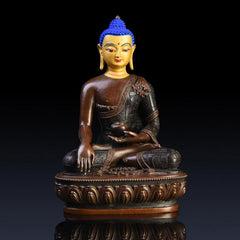 Statue Bouddha Śhākyamuni en Cuivre