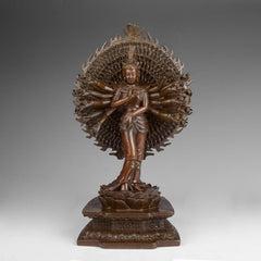Statue Bouddha Avalokiteshvara (Guanyin) en Cuivre