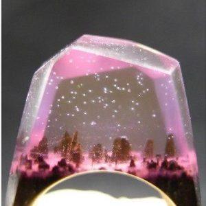 bagues 15mm bague mystica sakura artisanale resine ave