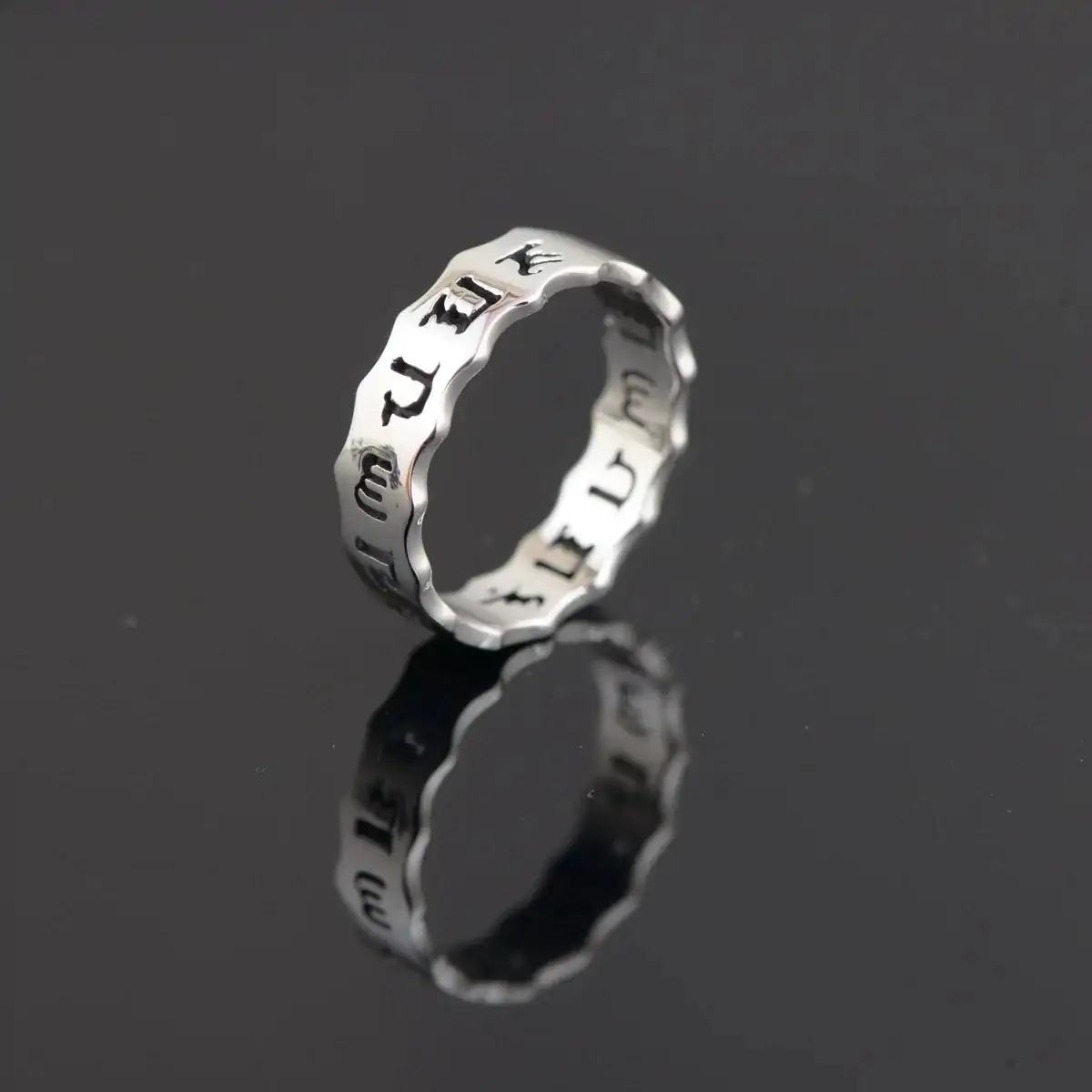 bagues bague gravee mantra om mani padme hum argent 92