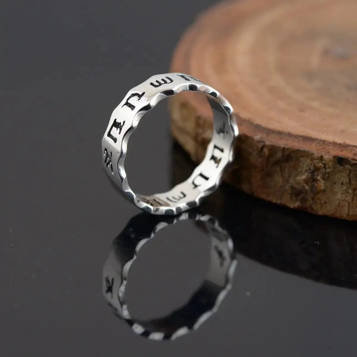 bagues bague gravee mantra om mani padme hum argent 92