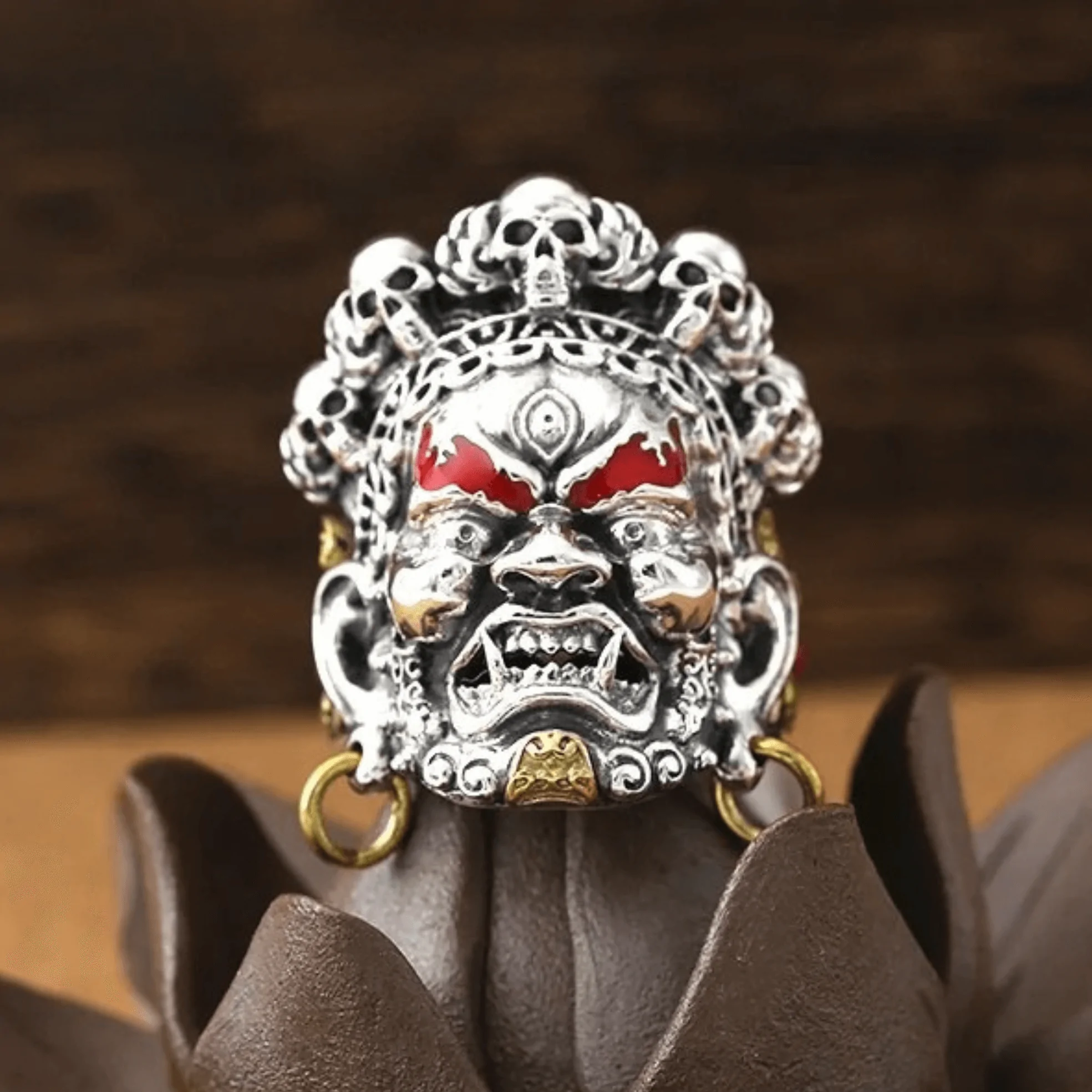 bagues bague mahakala argent 925 et laiton jering019 1