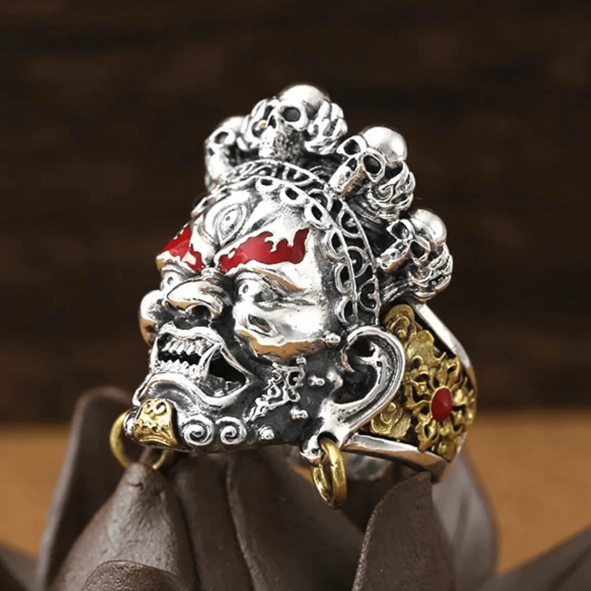 bagues bague mahakala argent 925 et laiton jering019 1