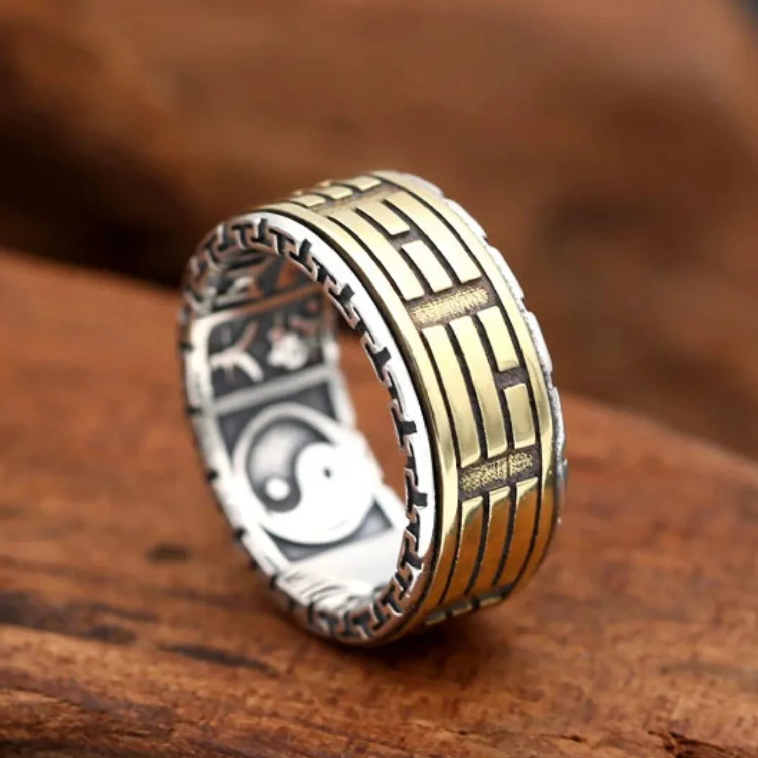 bagues bague tournante argent 925 et laiton 1196437291