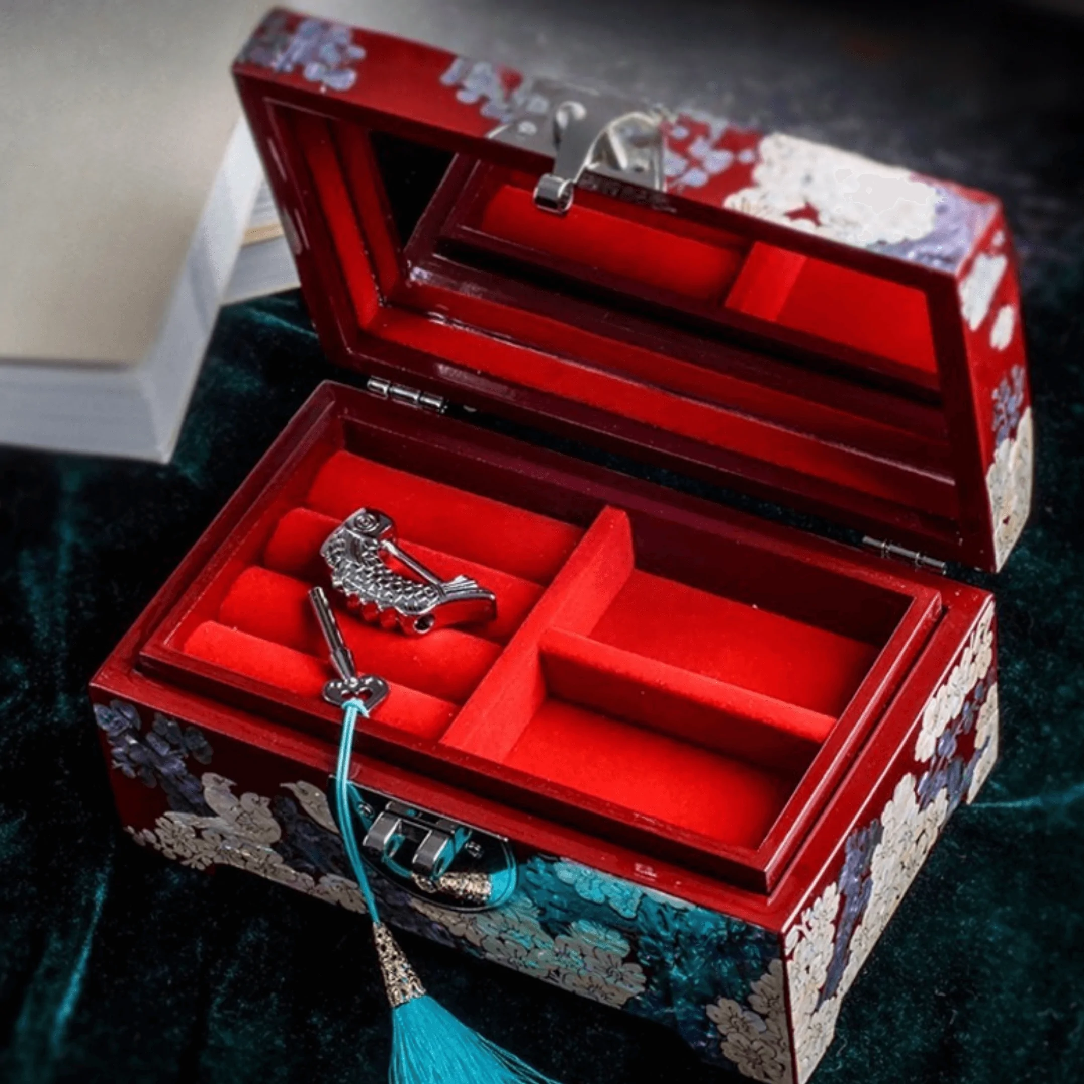 boites coffrets chinois boite a bijoux chinoise cerisier
