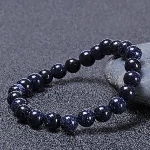bracelets malas 8mm bracelet mala pierre de sable bleu