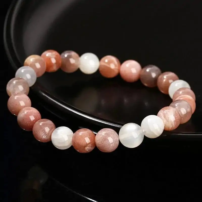bracelets malas bracelet pierre de lune multicolore 1189992474
