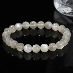 bracelets malas bracelet mala pierre de lune blanche 1