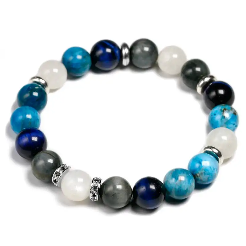bracelets malas bracelet mala pierre de lune et oeil d