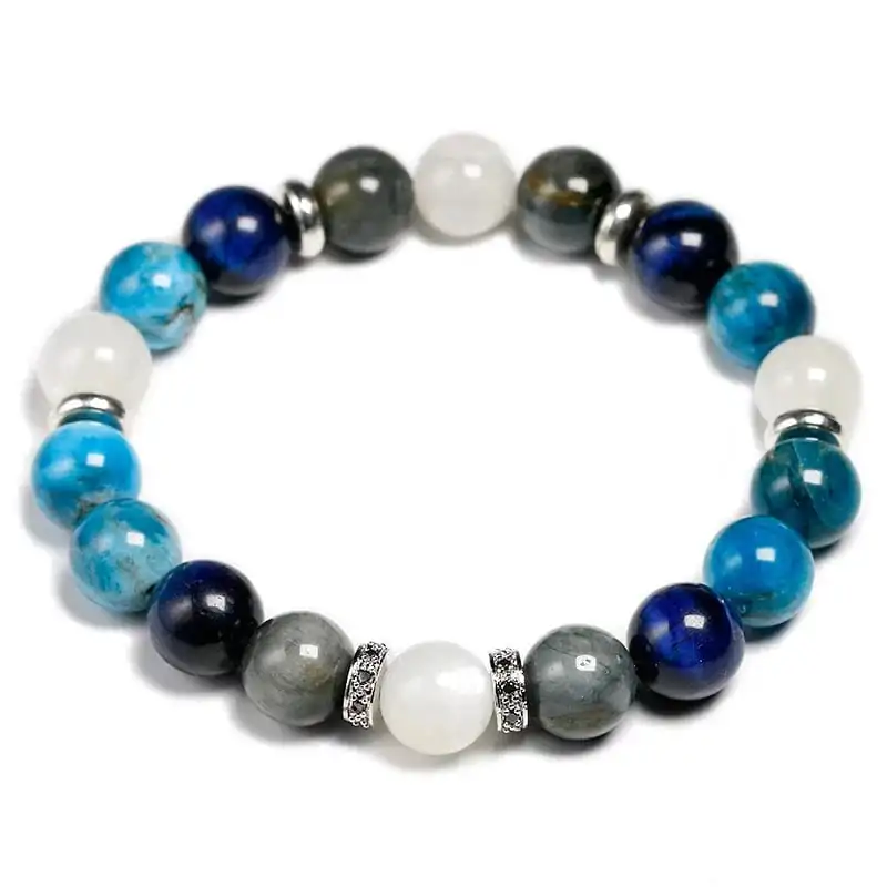 bracelets malas bracelet mala pierre de lune et oeil d