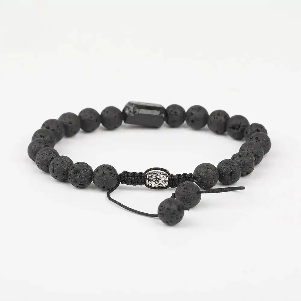 bracelets malas bracelet mala tourmaline noire et pier