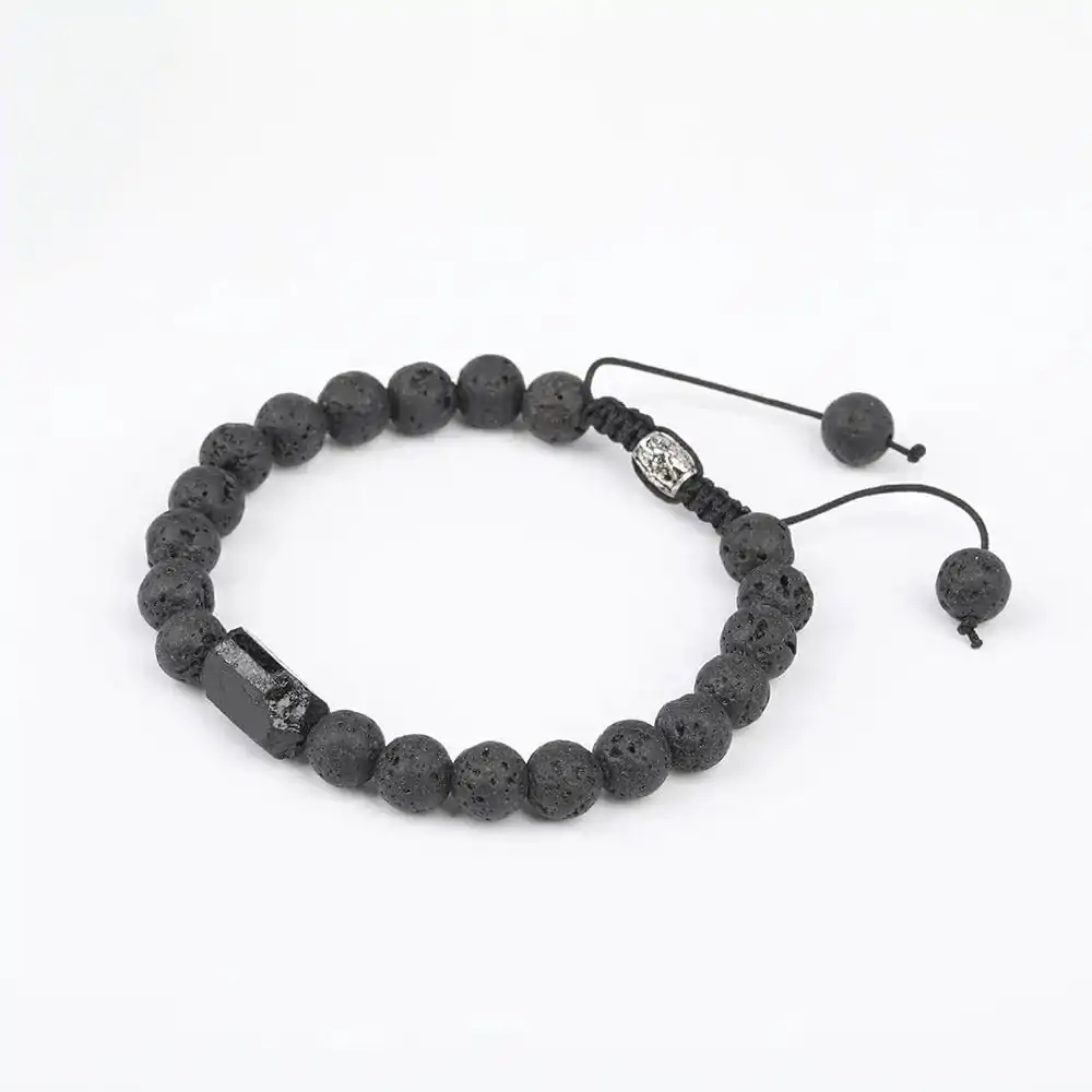 bracelets malas bracelet mala tourmaline noire et pier