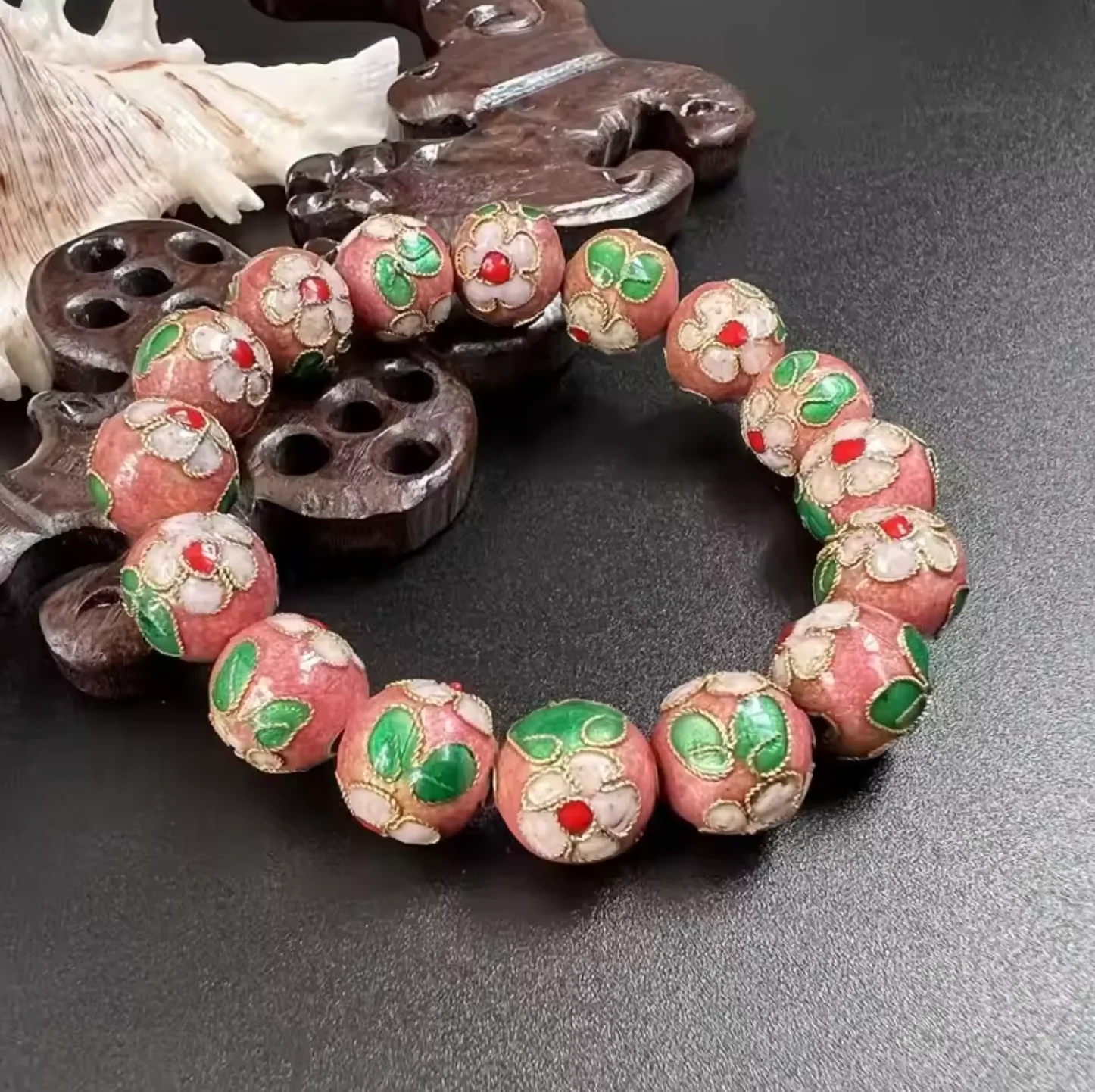 bracelets malas rose 18 cm bracelet mala perles cloiso