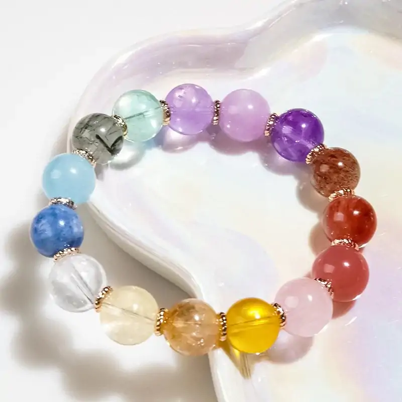 chakras reiki bracelet 7 chakras cristaux naturels je7
