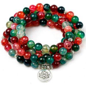 colliers malas collier mala 108 perles tourmaline muti