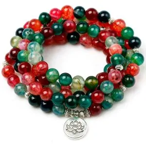 colliers malas collier mala 108 perles tourmaline muti