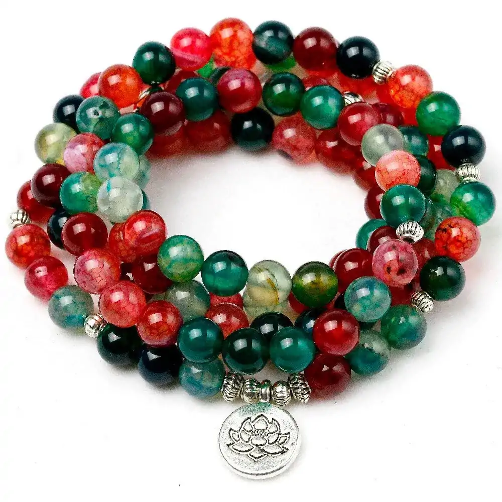 colliers malas collier mala 108 perles tourmaline muti