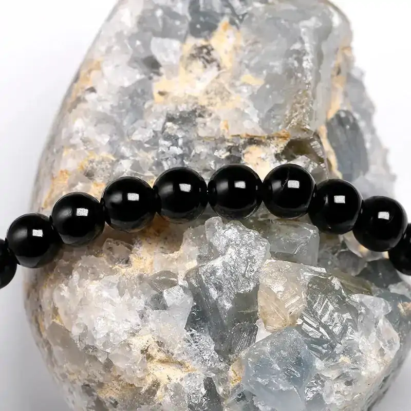 colliers malas collier mala 108 perles tourmaline noir