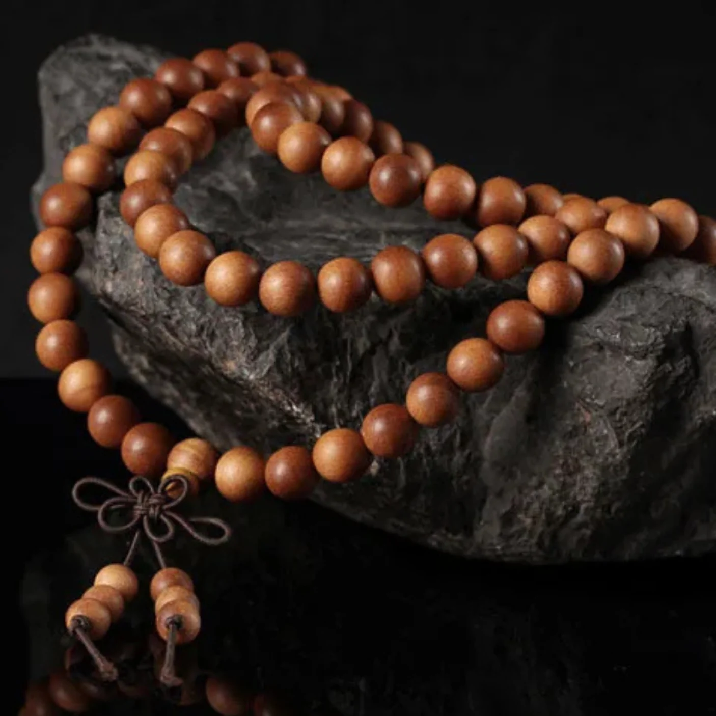colliers malas collier mala bois de santal brun premiu