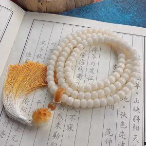 colliers malas collier mala graines de bodhi blanches