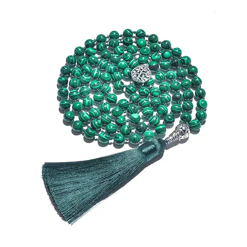 colliers malas collier mala pierre de malachite mkd002