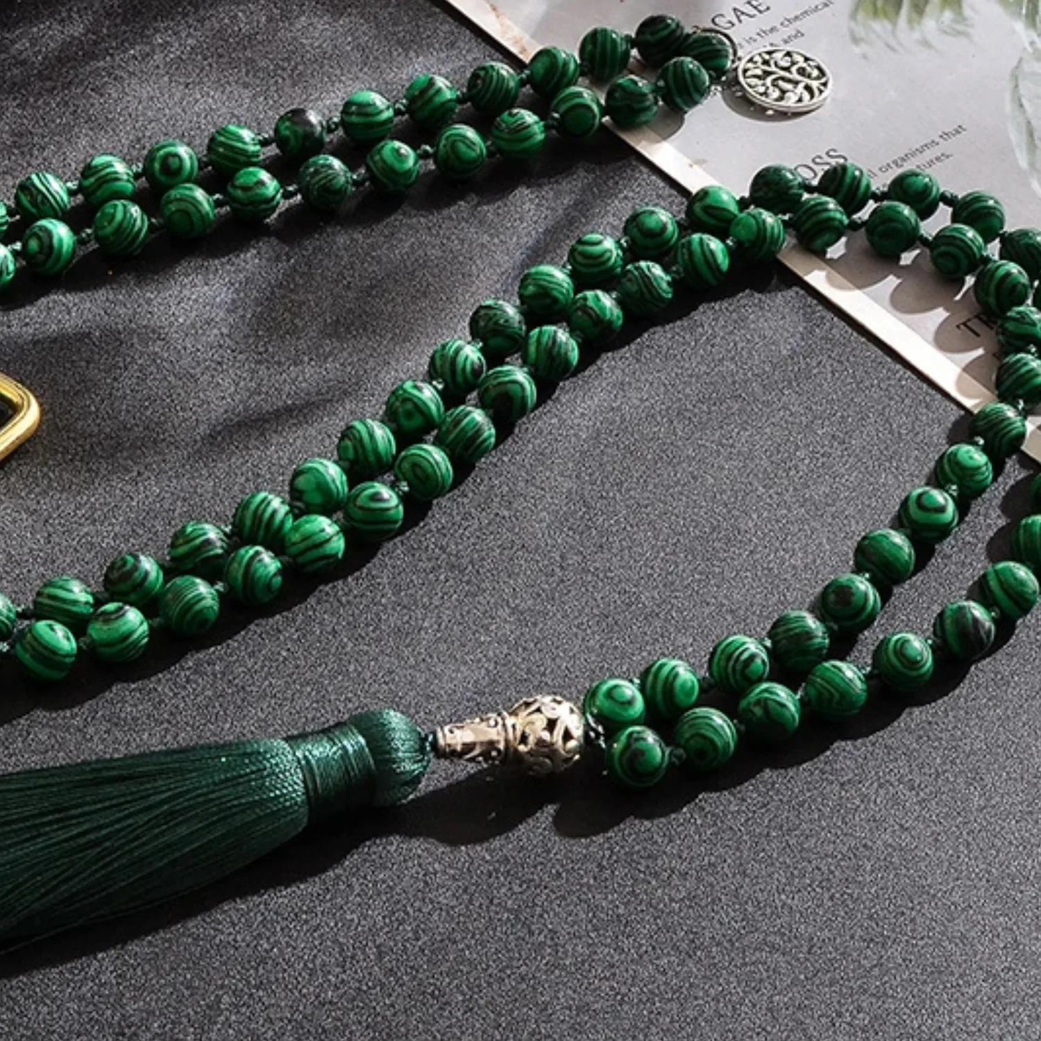 colliers malas collier mala pierre de malachite mkd002