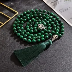 colliers malas collier mala pierre de malachite mkd002