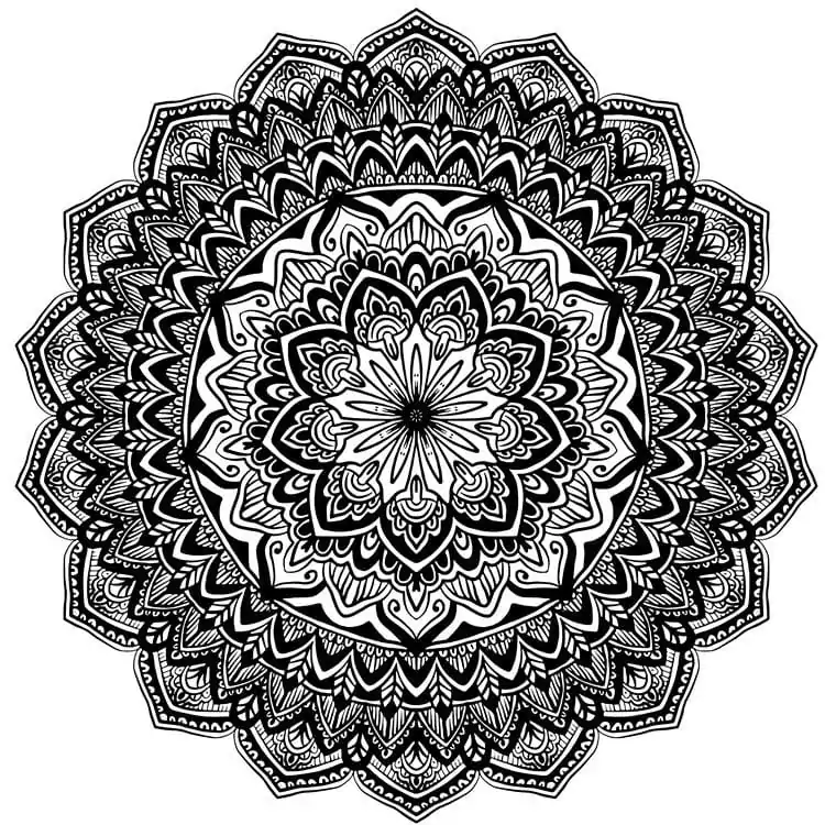 coloriage adulte mandala sur fond noir mandala a colorier