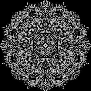 coloriage adulte mandala sur fond noir mandala a colorier