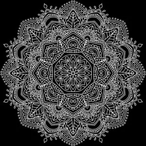 coloriage adulte mandala sur fond noir mandala a colorier