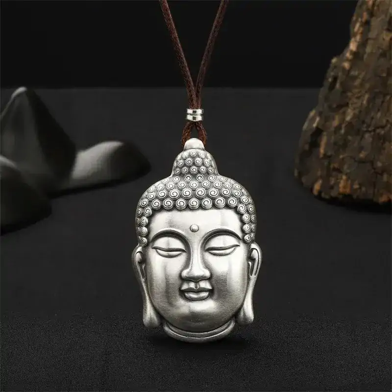 pendentifs amulettes pendentif bouddha amitabha argent