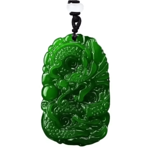 Pendentif Feng Shui Dragon en Jade