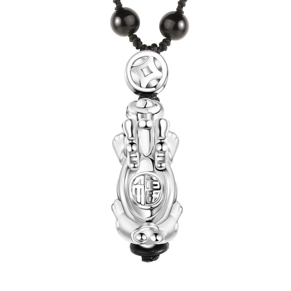 pendentifs amulettes pendentif feng shui pixiu argent