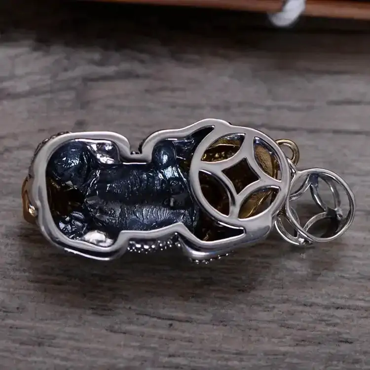 pendentifs amulettes pendentif feng shui pixiu argent
