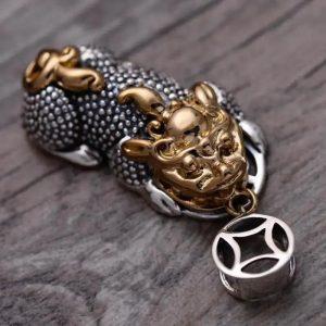 pendentifs amulettes pendentif feng shui pixiu argent