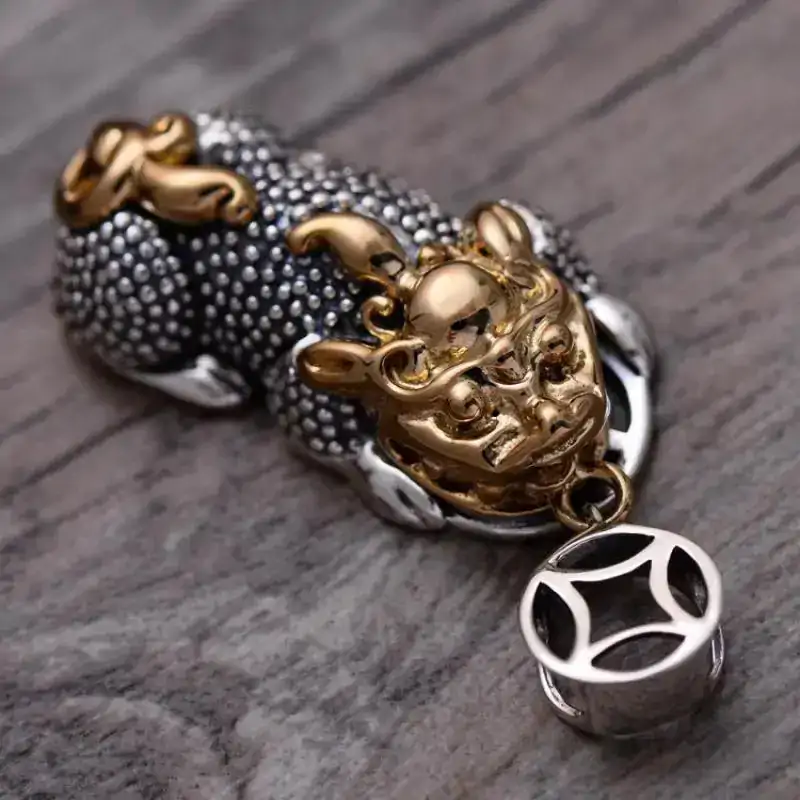 pendentifs amulettes pendentif feng shui pixiu argent
