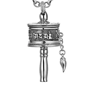 pendentifs amulettes pendentif moulin a priere tibetain e