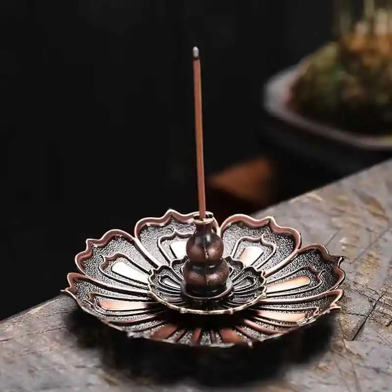 portes encens porte encens lotus alliage elegance zen et