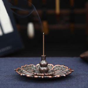 portes encens porte encens lotus et wu lou alliage inb