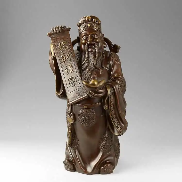 statues asiatiques m 32 cm statue dieu de la fortune cais