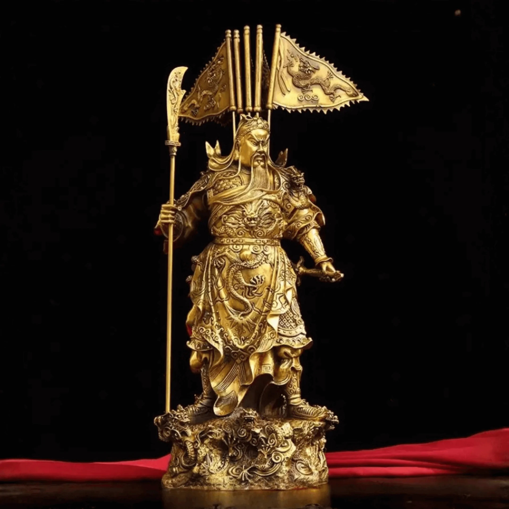 statues asiatiques statue du guerrier guanyu cuivre 1204518656