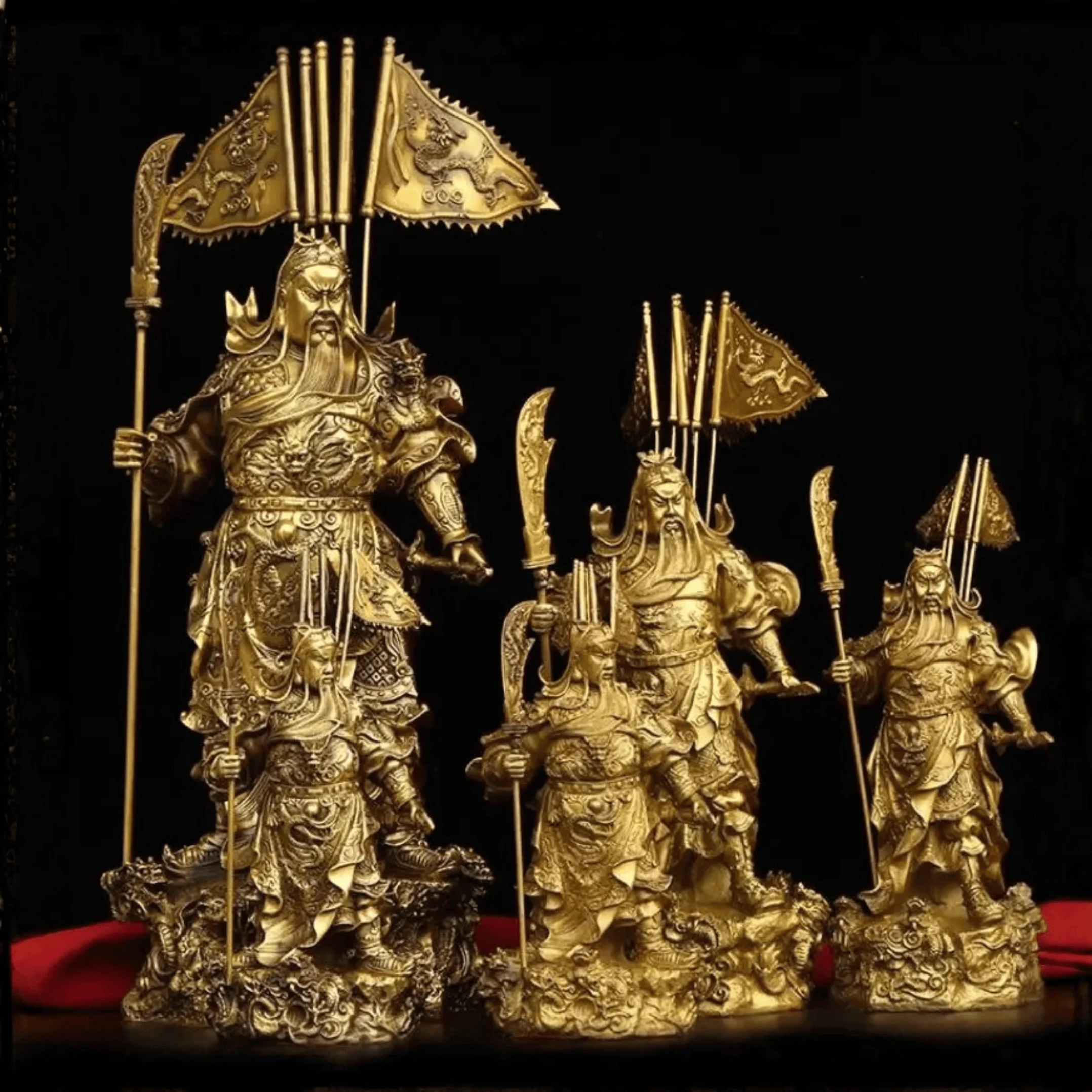 statues asiatiques statue du guerrier guanyu cuivre 1204518658