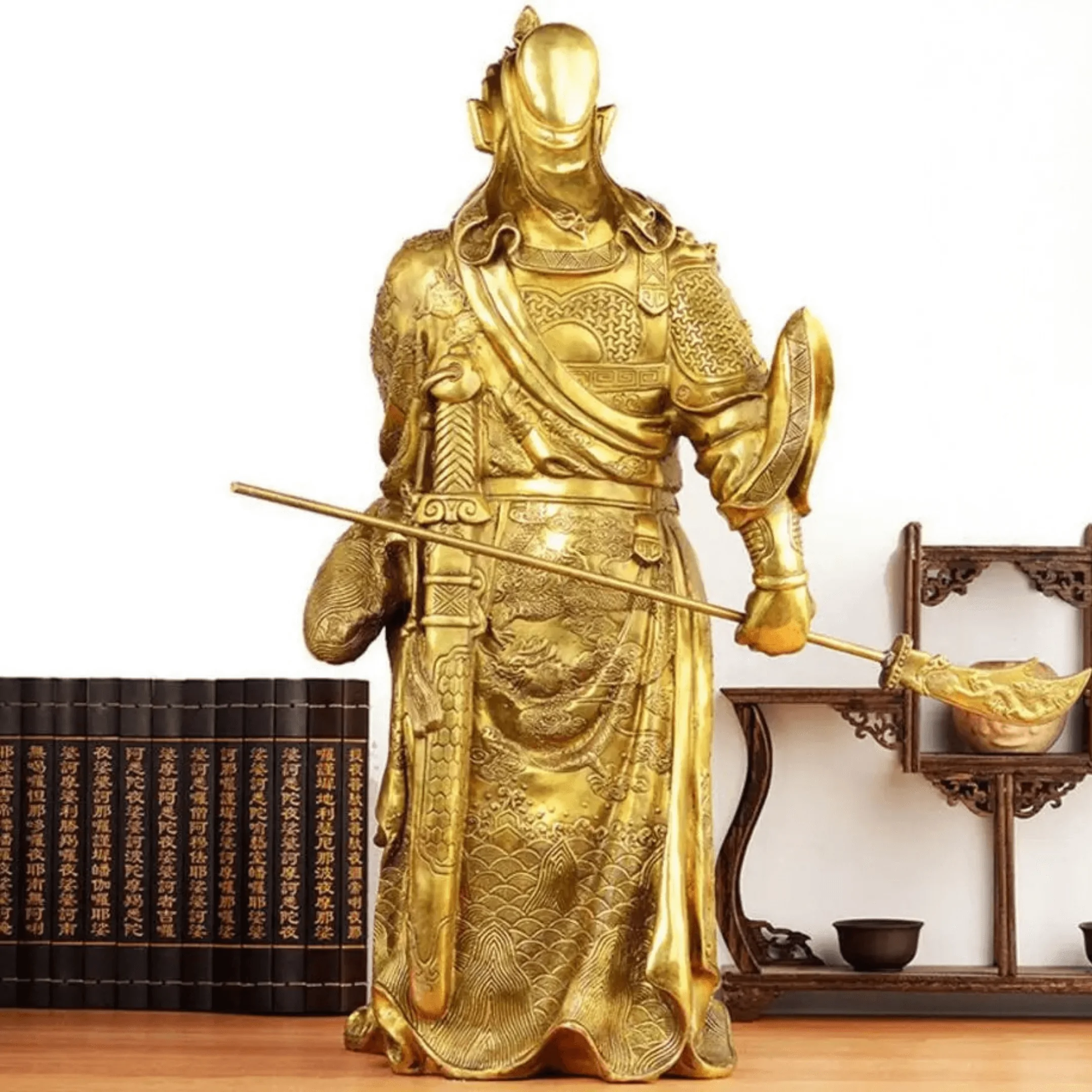 statues asiatiques statue guerrier guanyu cuivre 1203165120