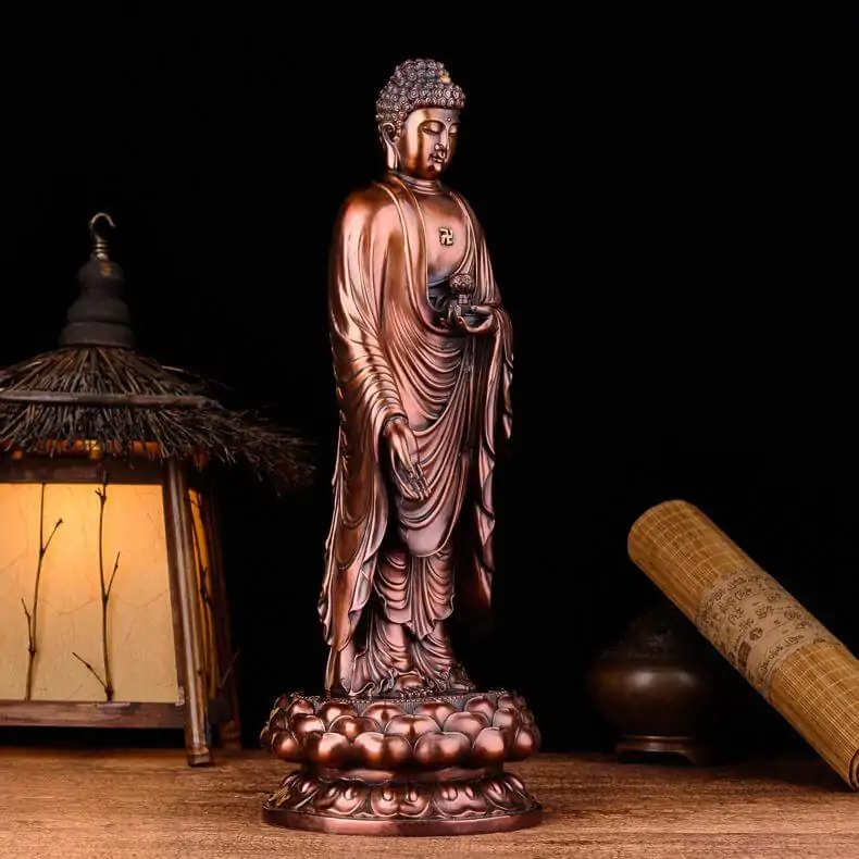statues bouddha m 25 5 cm statue bouddha amitabha cuiv