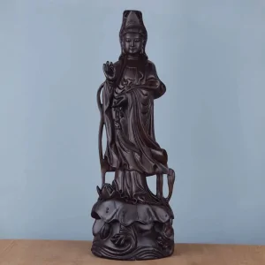 statues bouddha statue bodhisattva guanyin bois d eben
