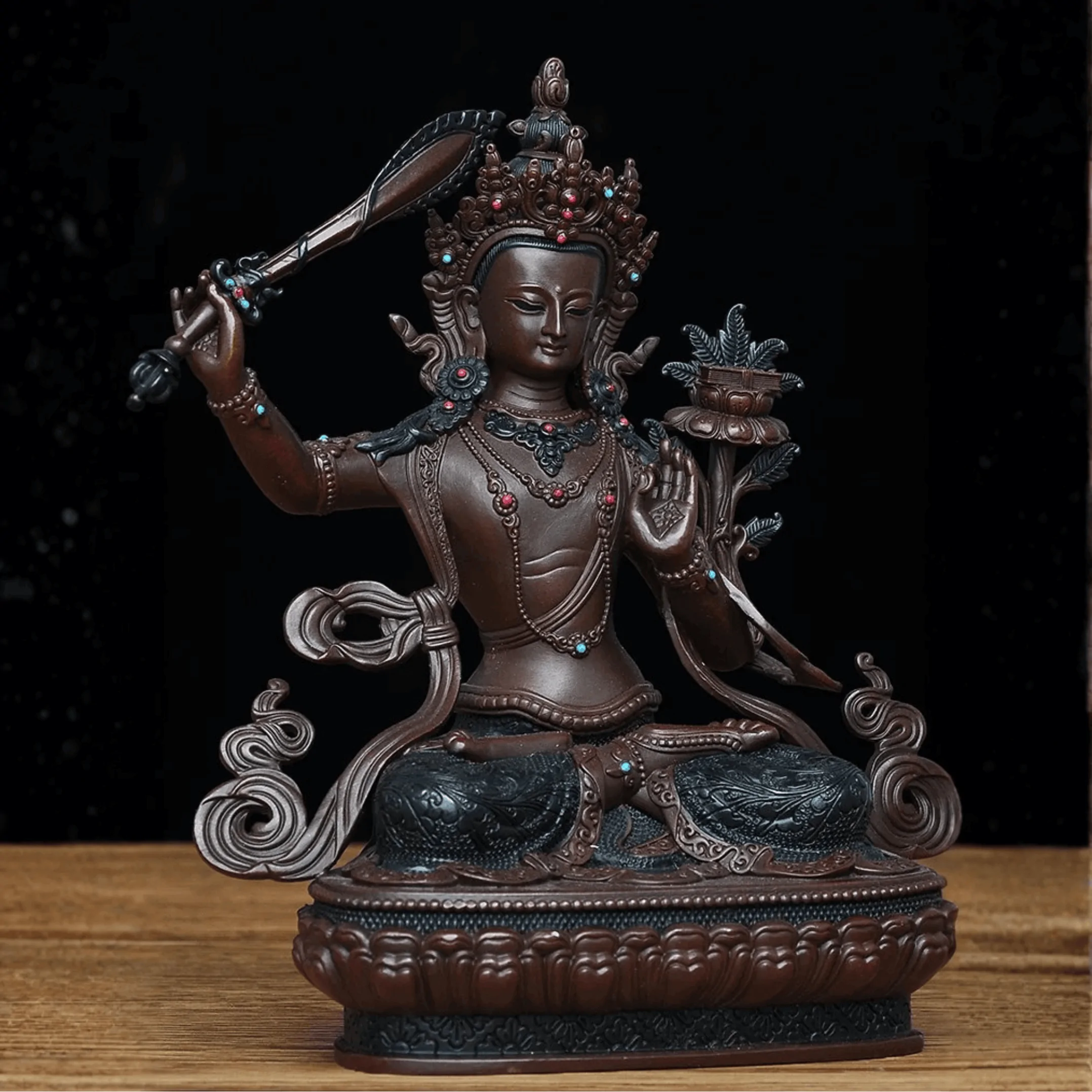 statues bouddha statue bodhisattva manjushri laiton st